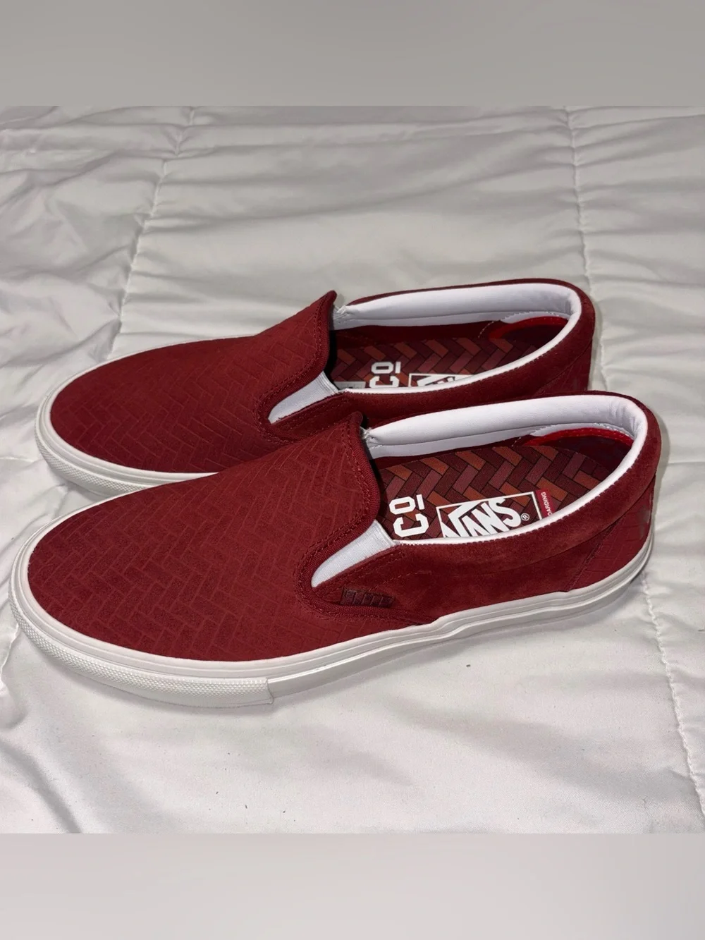 Vans x NJ Skateshop Sayre and Fisher Brick Co. Slip-Ons SIZE 10 New Jersey